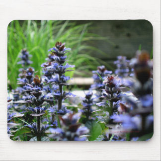 Blaue wilde Blumen-Mausunterlage Mousepad