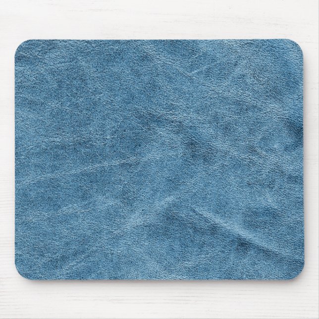 Blaue Wildledertextur Mousepad (Vorne)