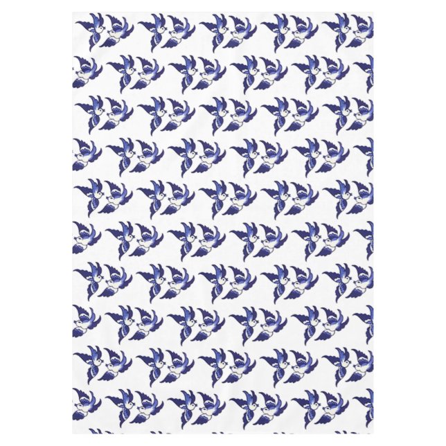 Blaue Wildschweine Tischdecke (Vorderseite)
