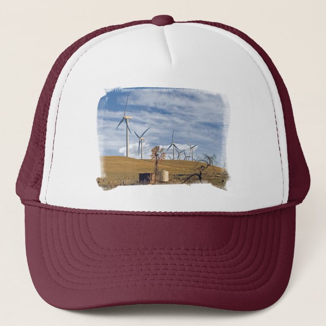 Blaue Wind-Kappe Truckerkappe (Vorderseite)