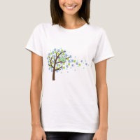 Blaue windige Baum-Eule