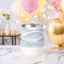 Blaue Winter-Schneefall-Welle Personalisiertes Mus