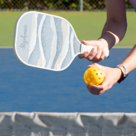 Blaue Winter-Schneefall-Welle Personalisiertes Mus Pickleball Schläger