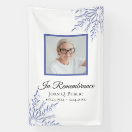 Blaue Winter-Schneeflocken Feier der Lebensbeerdig Banner