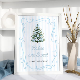 Blaue Winterbabys sind süß, nimm eine Belohnung Poster