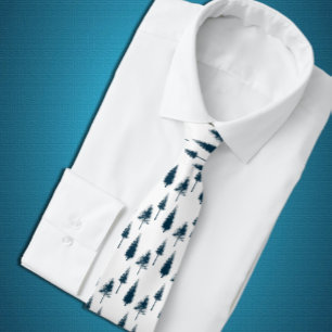 Blaue Winterbäume Krawatte