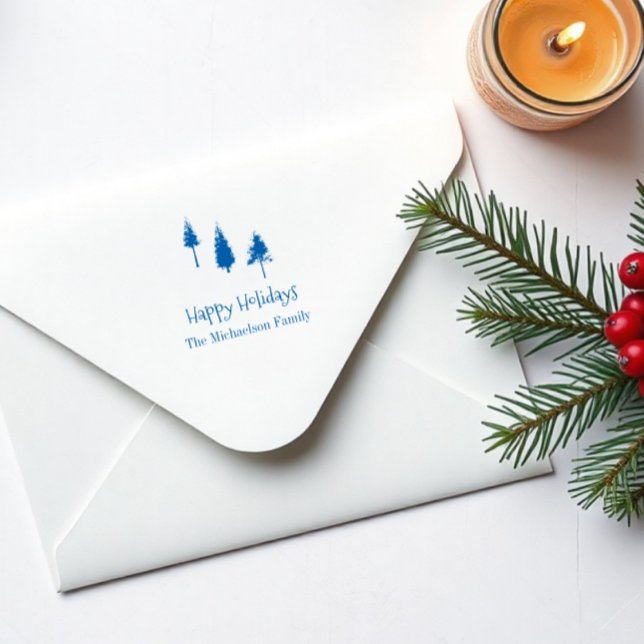 Blaue Winterbäume Permastempel (Von Creator hochgeladen)