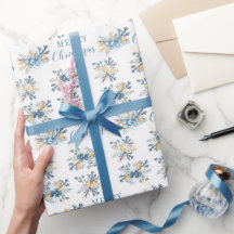 Blaue Winterbeeren Frohe Weihnachtsverpackung