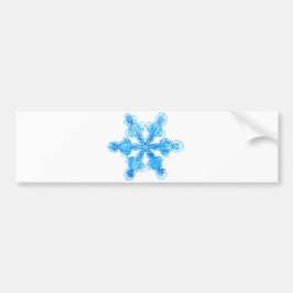 Blaue Winterschneeflocke Autoaufkleber