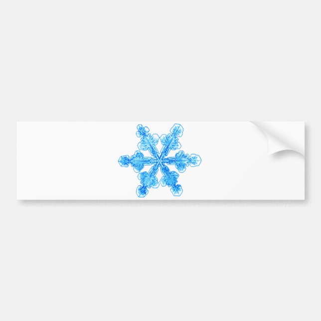 Blaue Winterschneeflocke Autoaufkleber (Vorne)