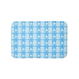 Blaue Winterschneeflocke Badematte