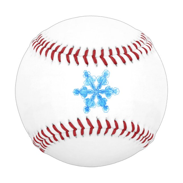 Blaue Winterschneeflocke Baseball (Vorderseite)