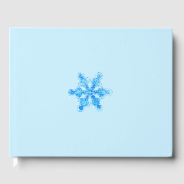 Blaue Winterschneeflocke Gästebuch