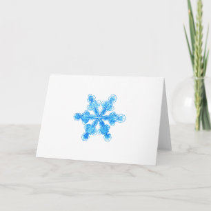 Blaue Winterschneeflocke Karte