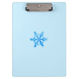 Blaue Winterschneeflocke Klemmbrett