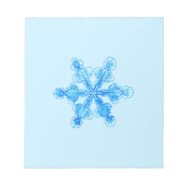 Blaue Winterschneeflocke Notizblock