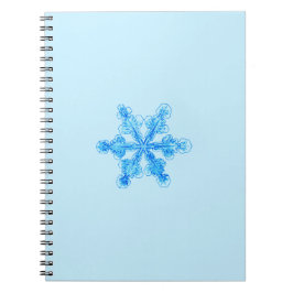 Blaue Winterschneeflocke Notizblock