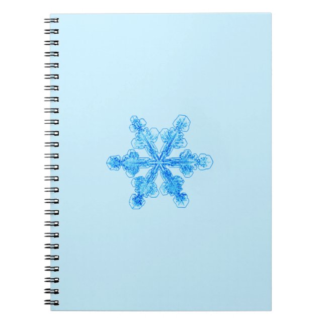 Blaue Winterschneeflocke Notizblock (Vorderseite)