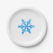 Blaue Winterschneeflocke