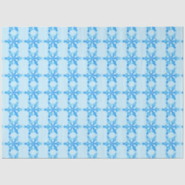 Blaue Winterschneeflocke Seidenpapier