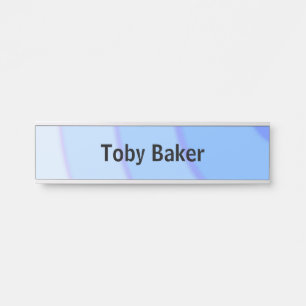 Blaue Wirbel ombre Türschild