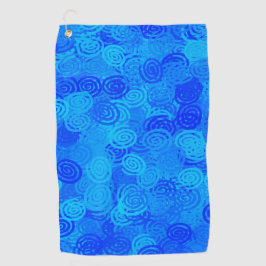 Blaue Wirbelmuster Golfhandtuch