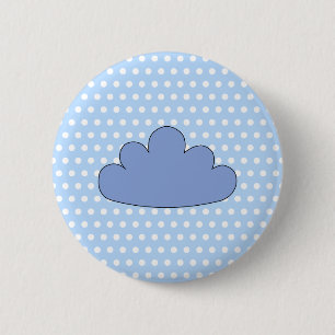Blaue Wolke auf den blauen und weißen Button