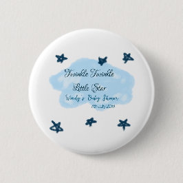 Blaue Wolken blinkeln Twinkle Little Star Baby Sho Button
