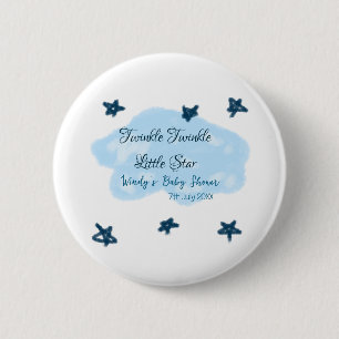 Blaue Wolken blinkeln Twinkle Little Star Baby Sho Button