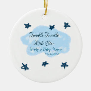 Blaue Wolken blinkeln Twinkle Little Star Baby Sho Keramik Ornament