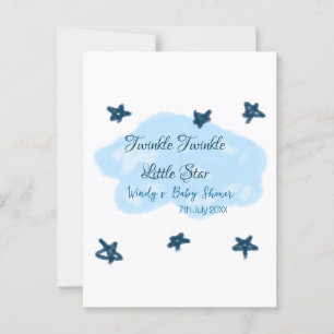Blaue Wolken blinkeln Twinkle Little Star Baby Sho Postkarte