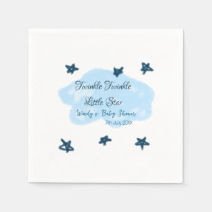 Blaue Wolken blinkeln Twinkle Little Star Baby Sho Serviette