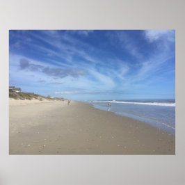 Blaue Wolken über einem Atlantischen Ozean mit nie Poster