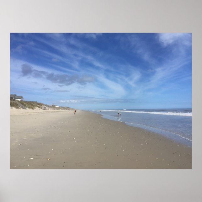 Blaue Wolken über einem Atlantischen Ozean mit nie Poster (Vorne)