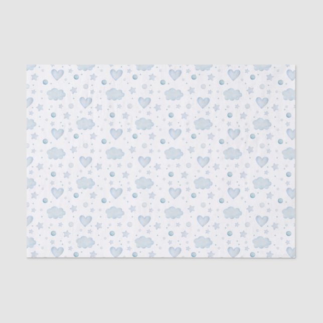 Blaue Wolken und Himmel Seidenpapier (Vorderseite)