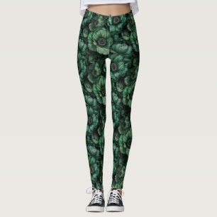 Blaue Workout-Anemonen Fantasy Beste-Freund-Gesche Leggings