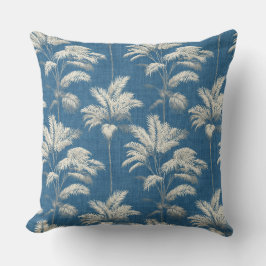 Blaue Wurfkissen mit Palmen Kissen