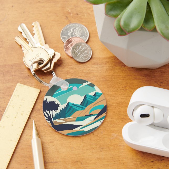 Blaue Wüste Schlüsselanhänger (Schreibtisch)