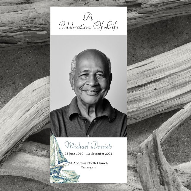 Blaue Yacht - Lebensfotokarte Einladung (Von Creator hochgeladen)