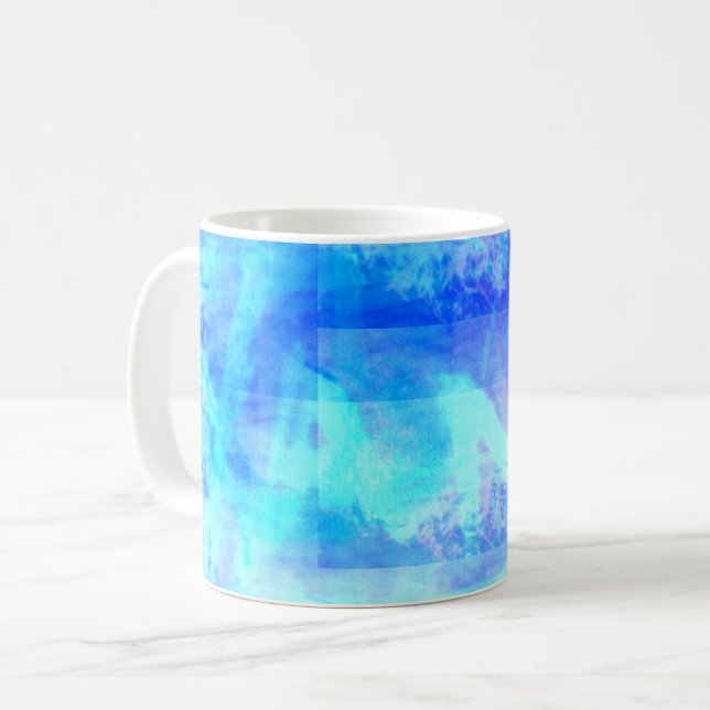 Blaue Yank-Kaffeetasse Kaffeetasse (Vorderseite Links)