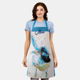 Blaue Zaunkönig-Zaunkönige Aquarell Babyblau Austr Schürze
