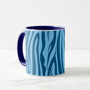 Blaue Zebrastreifen Tasse