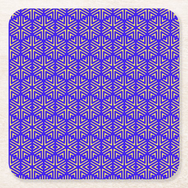 Blaue Zellen Rechteckiger Pappuntersetzer (Vorderseite)