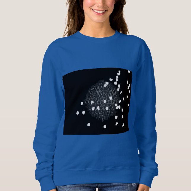 Blaue zerschlissene Sweatshirt (Vorderseite)