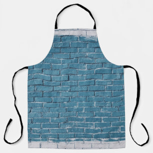 Blaue Ziegelsteine aus grauem Beton Schürze