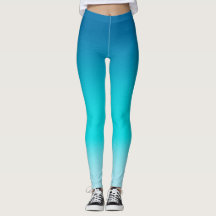 Blaue zu Aqua-Verlauffleggings moderne Ombre Athle