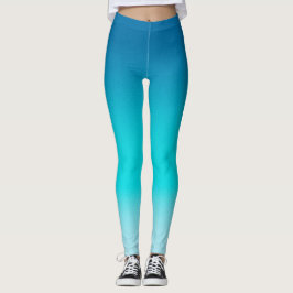 Blaue zu Aqua-Verlauffleggings moderne Ombre Athle Leggings