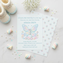 Blaue Zuckerwatte Schmetterling Junge Baby Shower