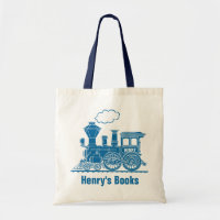 Blaue Zugkinder mit dem Namen id Library Tobag