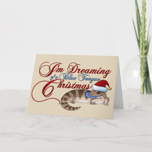 Blaue Zunge Skink Weihnachten (Vorderseite)